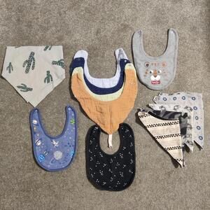 Set of 12 Baby Boy Bib Set